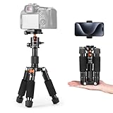K&F Concept Mini Stativ,kompaktes Kamerastativ mit 360° Kugelkopf,52 cm Desktop-Stativ,Tischstativ...