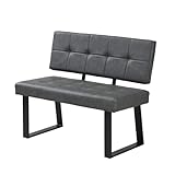 B&D home Sitzbank Sigfrid - Eckbank Esszimmer Mit Lehne, Sitzbank Flur, Pflegeleichter Bezug aus...