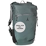 ATOMIC Backland 22+ Green/Grey - Leichter Skitouren-Rucksack mit Rolltop-Verschluss - alpiner...