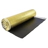 VEVOR Trittschalldämmung, 18,6 m²/Rolle, 3-in-1 3 mm dicke Dämmungunterlage mit Klebeband &...