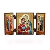 NKlaus - Heilige Familie - christliche Ikone Triptychon - Swiatoe Semejstwo - reise Altar Holz 36179