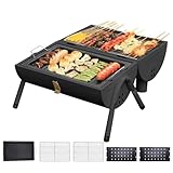 Fass Grill | Smoker Grill Camping | Grill Fass leicht und belüftet für Balkon, Garten, Camping,...