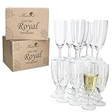 MamboCat 24er Set Royal Sektgläser I 140ml, Höhe 16cm I modernes klares Sektglas mit Fuß I...