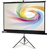Display4top 60' Beamer Leinwand mit Stativ 4:3 Projektionsleinwand, Für Heimkino Indoor Outdoor...