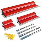 Flächenspachtel Set, Spachtel Werkzeug (25cm+40cm+60cm)1.6 m Teleskopstange mit Adapter,...
