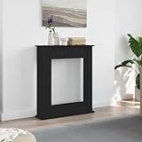 GCHDHAPB Kaminumrandung schwarz Eiche 75x20x87,5cm Holzwerkstoff Haus & Garten Kamin & Holzofen...