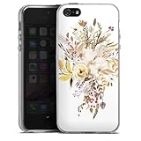 DeinDesign Silikon Hülle kompatibel mit Apple iPhone 5s Case transparent Handyhülle Herbst Blumen...