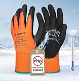 Schwer 2 Paar Winter-Arbeitshandschuhe, Level C schnittfeste Gefrierhandschuhe, PFAS...