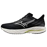 Mizuno Wave Herren Inspire 21 Laufschuhe, Black/White/Vibrant Yellow, Schwarz , 44.5 EU