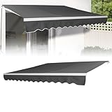 LZQ Klemm Markisen Balkon Sonnen Gelenkarmmarkise Handkurbel,Sonnenschutz Wasserdicht Staubdicht...