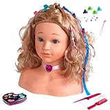 Theo Klein 5240 Schmink Frisierkopf Sophia Mit Haarspangen, dermatologisch getestetem Make-Up,...