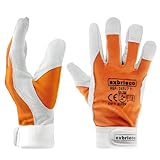EXBRIECO Arbeitshandschuhe aus hochwertigem Leder, Schutz vor Abrieb und Einstichen, ideal für...