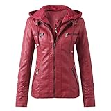 Generisch Töpfe mit Reißverschluss Damengürtel Kragen Enger Anzug Standmantel Motorrad...