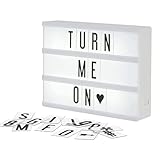 My Cinema Lightbox - Lichtbox Leuchtkasten, 20x15cm, Leuchtbox mit Buchstaben, Kino Lightbox,...