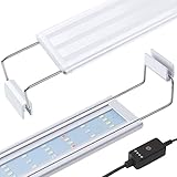 FEDOUR Full Spectrum LED Aquarium Licht: 40-60cm Klassische Aquariumleuchte mit Timer, Aquarium...