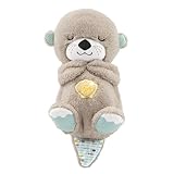 Fisher-Price Schlummer Otter Kuscheltier mit Atembewegung und Musik, Baby Erstausstattung,...