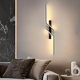 Goeco LED Wandleuchte Innen Modern, 81.5 CM 19 W Schwarz Wandlampe Innen Lang 3000K Warmes Licht...