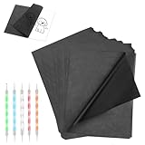 VFANDV 150pcs Blatt Pauspapier A4, Kohlepapier Schwarz Durchschlagpapier mit 5 Stück Prgestift Set...