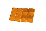 UNITRAILER Rückstrahler-Set in Orange, 4-Teilig für Pkw-Anhänger Rückstrahler-Set für...