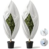FELINAT Winterschutz für Pflanzen 2 Stück 60x80cm Pflanzenschutz Winter für Kübelpflanzen mit...