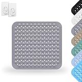 Duschmatte rutschfest 48 x 48 cm, Rutschmatte aus PVC, Duschmatte maschinenwaschbar mit Saugnapf,...