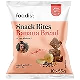 Foodist Snack Bites Banana Bred auf Dattelbasis Cashewnüssen Fruchtriegel ohne Zuckerzusatz,...