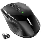 TECKNET Silent Maus Kabellose, 4800DPI 2.4GHz Leise Funkmaus mit Nano Empfänger, Side Control, Ohne...