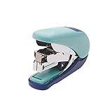 PLUS Japan, Mini-Flachhefter ST-10V in Blau, Flachheftgerät mit Kraftunterstützung, Heftleistung...