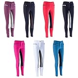 RL24 HKM by Reiterladen24 - Kinder Reithose Vollbesatz BASICLINE weiß/grau 104