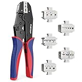 5-teiliges Crimpzange Set - TUBTAP® Crimpzange für isolierte & nicht isolierte Kabelschuhe,...