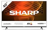 SHARP 40FH6EA Full HD Frameless Android TV 101cm (40 Zoll), 3X HDMI, 2X USB, Dolby Digital, Active...