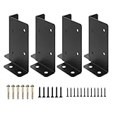 Woalopted Pfostenträger | Verstellbare Pfostenfuß-Halterung - Robustes 4-teiliges Trägersystem...