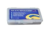 fishingglue.de PVC & PU Reparatur Set XXL, Flickzeug für Schlauchboot Zelt Pool Gewebe Planen...