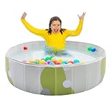 WJnflQN Klappbarer Pool - Faltbares Planschbecken Für Garten - Blitzaufbau Einfache Aufbewahrung...