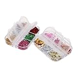 VALICLUD 2 Boxen Holographische Nagelkunst Flocken Bunte Farbverlauf Folien Nägel DIY Glitter...