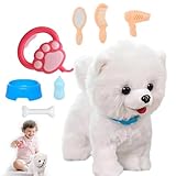 Interaktives Hund Spielzeug Kinder, Stimmungs Interaktives Haustier Hund, Plüschtierkatze mit...