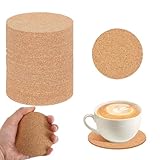 20 Stück Untersetzer, 10 cm Korkuntersetzer Rund, Glasuntersetzer, Untersetzer Gläser Kork für...