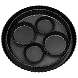 Neikafan Tarteform 28/24/2x10cm/2x8cm mit Hebeboden Quiche Backform, Obstkuchenform 24 28 cm...