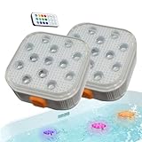 Generisch Pool Leuchten - Wiederaufladbare LED Teichlampe Mit 16 Farben - Unterwasserleuchten Mit...