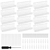 Loyanger 12 Stück transparente Vinyl-Schallplatten-Regale, Wandhalterung, 10,2 cm, schwimmende...