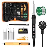 Lötkolben Set 80W LCD Temperatur Einstellbar 180~520°C Lötkolben mit Schalter, 15 Sek. Schnelles...