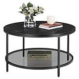 VASAGLE Couchtisch, Wohnzimmertisch, Sofatisch, für Wohnzimmer, mit Glasplatte, viel Stauraum,...