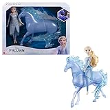 Mattel DISNEY Die Eiskönigin Elsa und Nokk - Bewegliche Elsa-Puppe, majestätische Wasserfigur...
