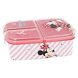 Minnie Mouse (Disney) 3 Fächer Kinder Sandwich Box - Snack Box - Dekorierte Lunch Box ,1 Stück...