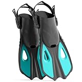CIYYFVA Schnorchelflossen Verstellbar, Flossen Verstellbar mit Offener Ferse, Reisegröße...