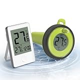 Abeden Pool-Thermometer,schwimmende leicht zu lesen mit Indoor-Temperatur Luftfeuchtigkeit Monitor...