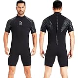 Neoprenanzug Damen RückenreiÃŸverschluss Kurze Neoprenanzug Herren 3mm Neopren Kurzarm zum Surfen...