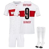 23/24 VfB Stuttgart Neue Fußball Trikot, Hause/Auswärts Fußball Trikot für Kinder Erwachsener,...