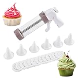 Cookie Maker Press G-un Kit,Plätzchenpresse Gebäckspritze Backzubehör Kuchen D-iy Dekorationen...