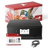 realink Set aus Multifunktionsdrucker TS8750 (Drucker, Scanner, Kopierer) inklusive 6...